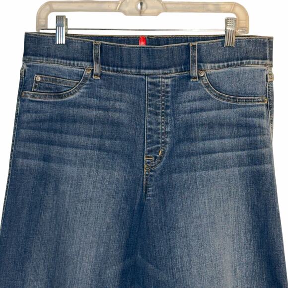 Spanx Wide Leg Jeans Women’s XL Vintage Indigo | High Rise Pull-On Denim - Picture 3 of 9